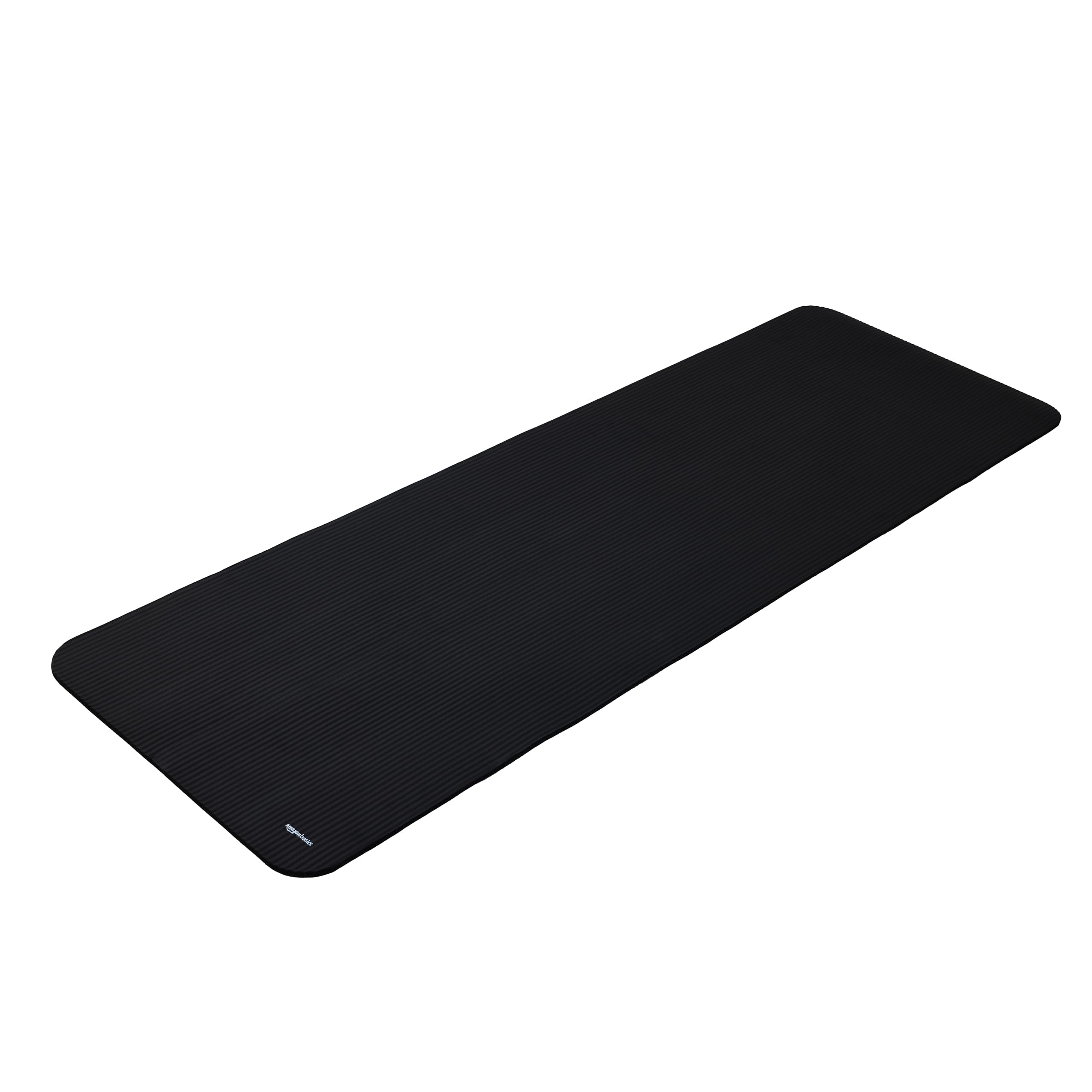 Amazon Basics tapis de yoga antidérapant Noir, épais pour exercices Pilates et yoga, idéal pour maison et studio